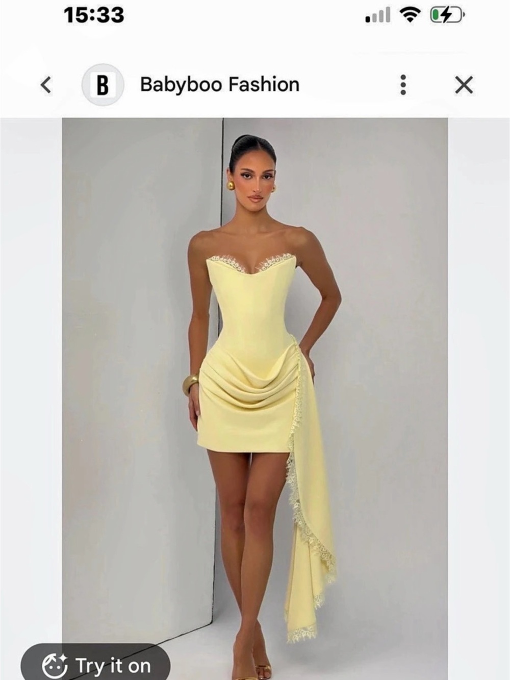 Babyboo Fashion Cornelia Mini Dress Yellow